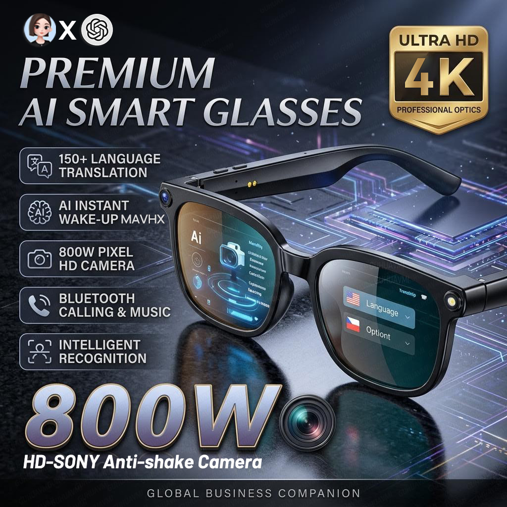 Photography Videography - Okulary Smart Glasses 4K 8MP dla
