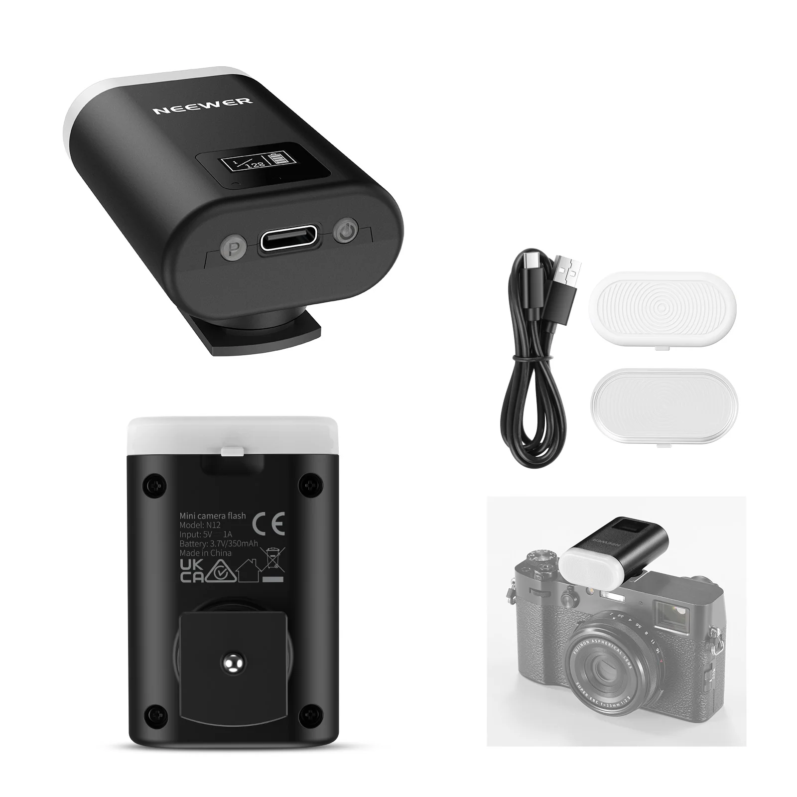 Speedlite Flash External - NEEWER N12 Mini przenośna kompaktowa zewnętrzna