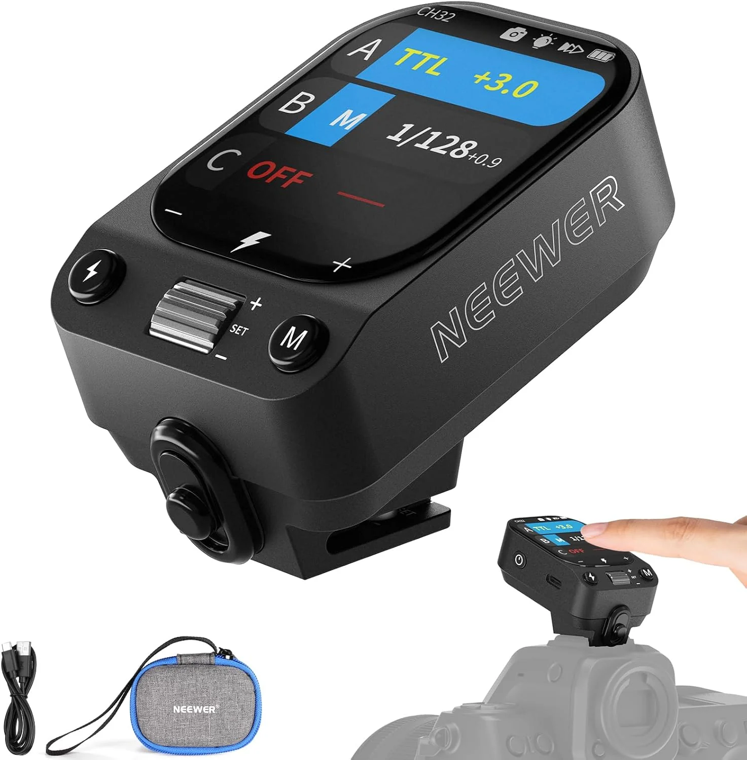 Speedlite Flash External - NEEWER QZ TTL Bezprzewodowy Nadajnik Wyzwalacza
