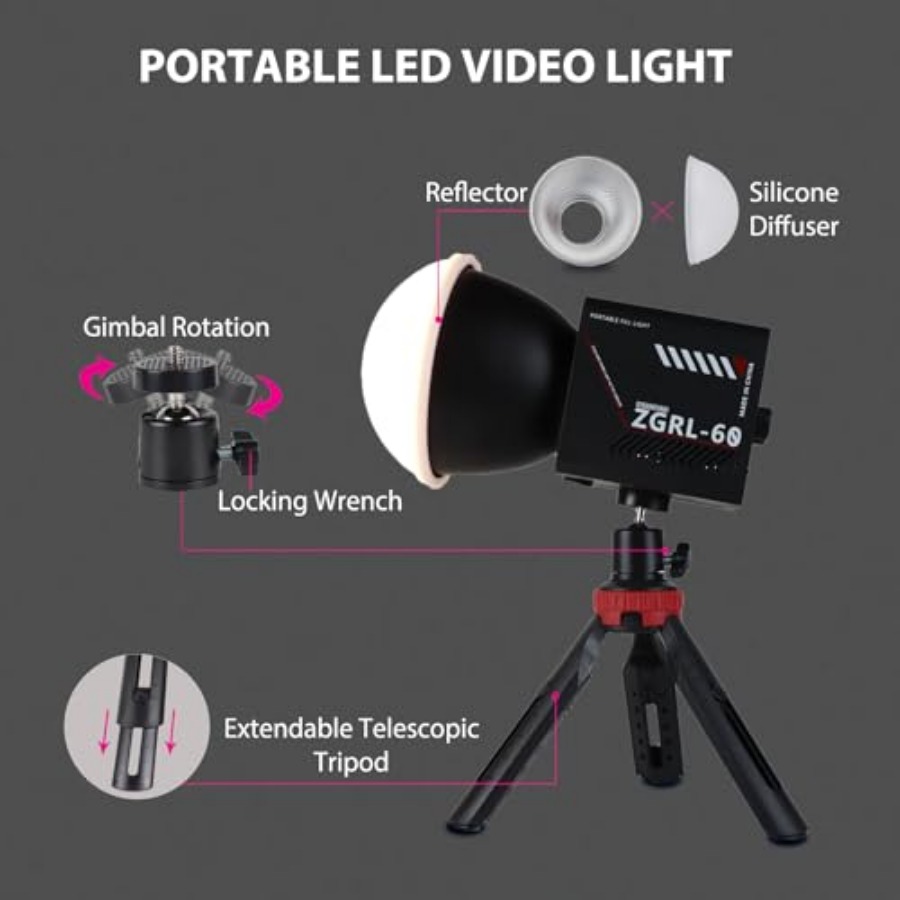 Przenośna lampa wideo LED COB  – Photography Videos recenzja i cena