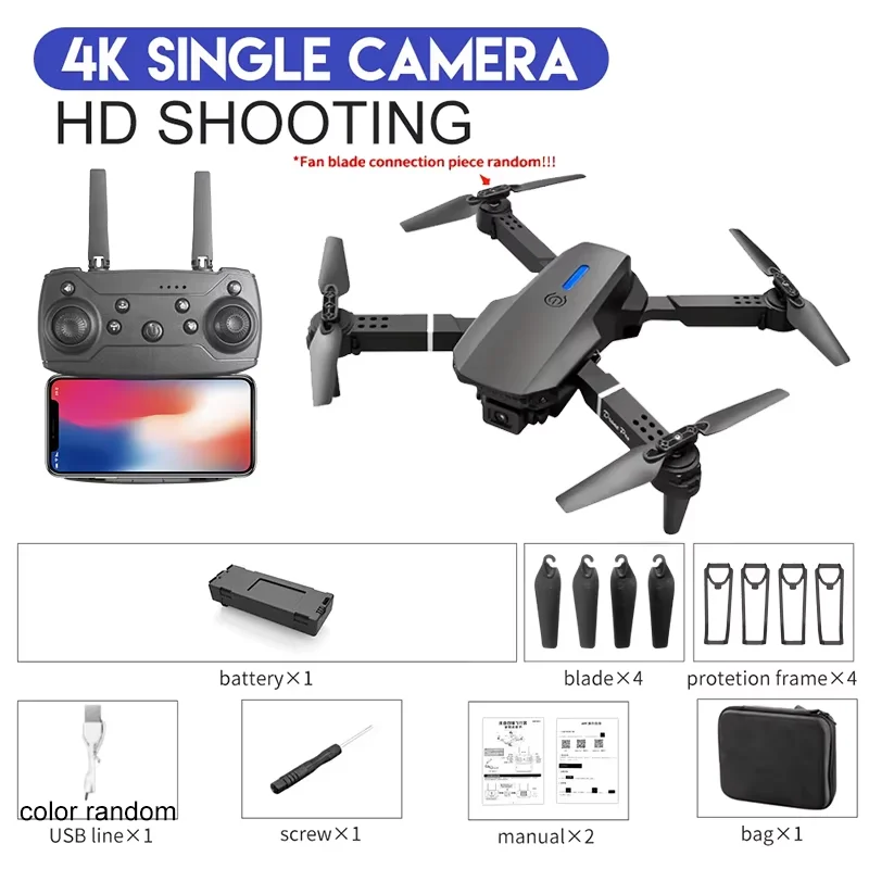 Dron 4K E88Pro z podwójną kame – Photography Drone recenzja i cena